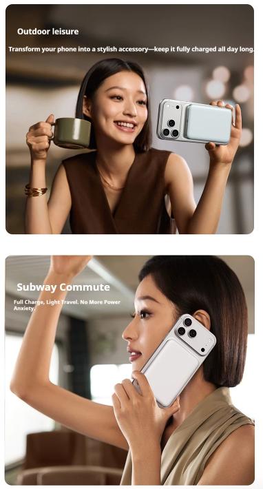 10000mAh Magnetic Wireless Power Bank – 15W PD Fast Charging