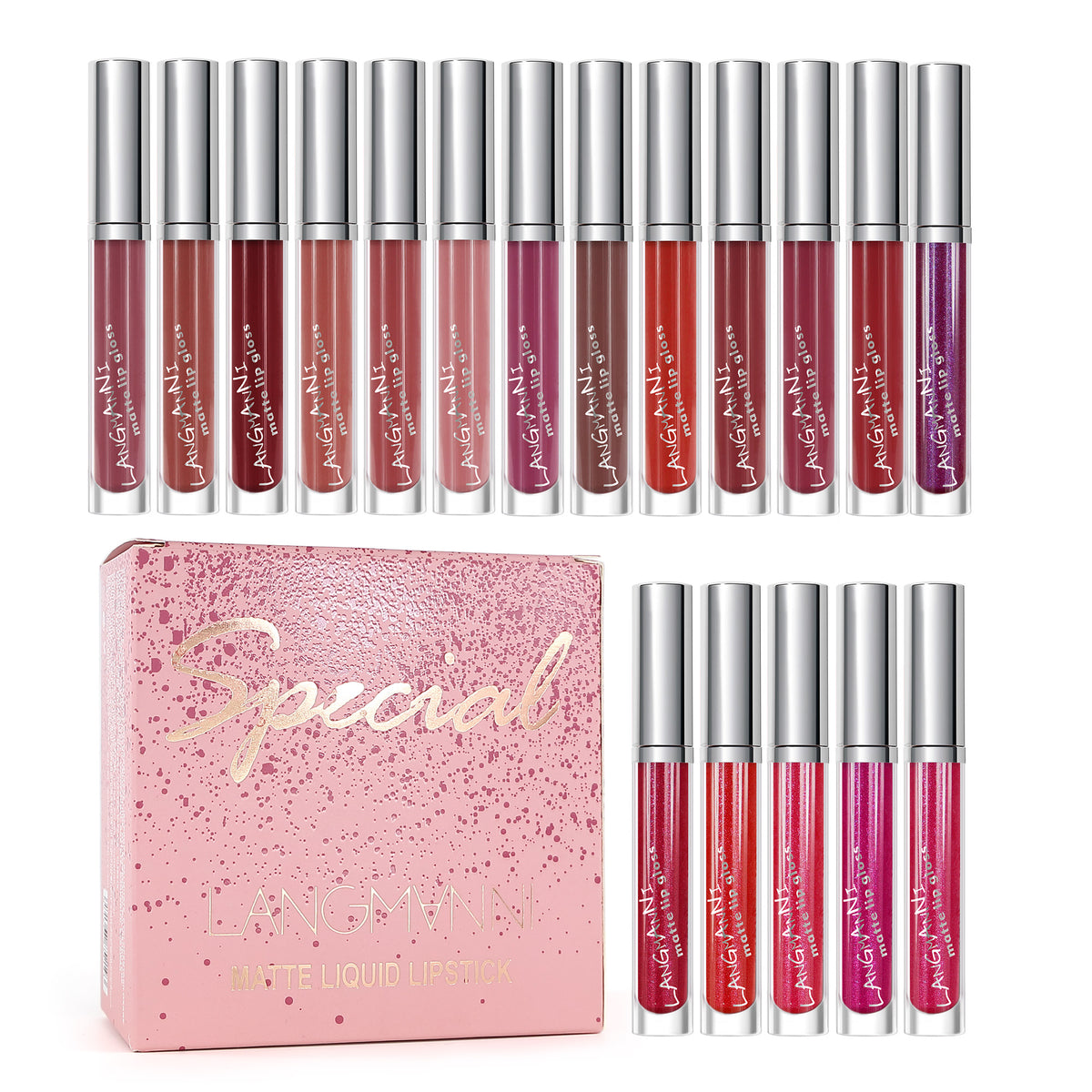 Lipstick 18 Count Lip Gloss Set – Matte Velvet Liquid Lipstick Collection 💄✨
