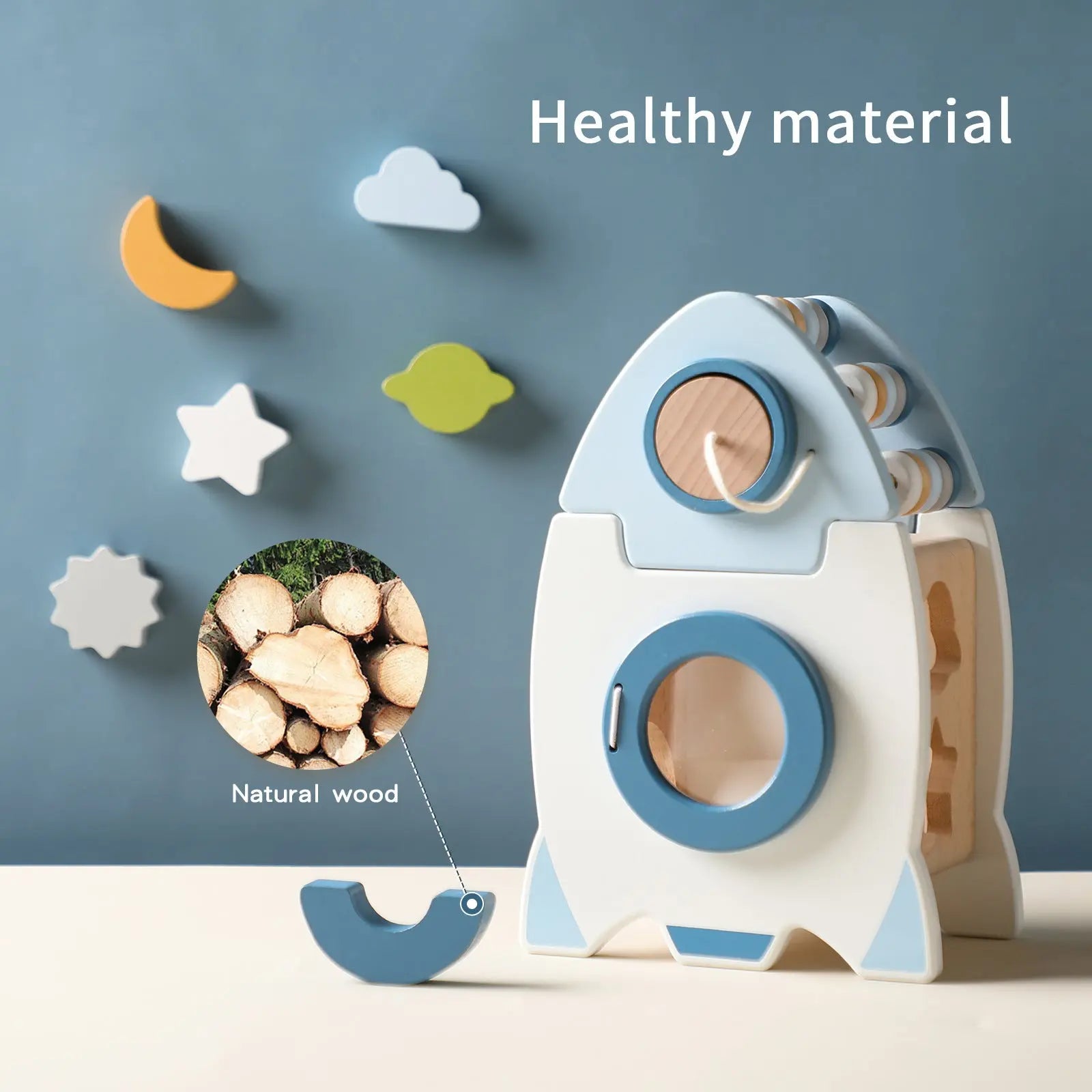 Montessori Educational Rocket Toys Baby Busy Box Calculate Graphic Cognition For Children g8central.com