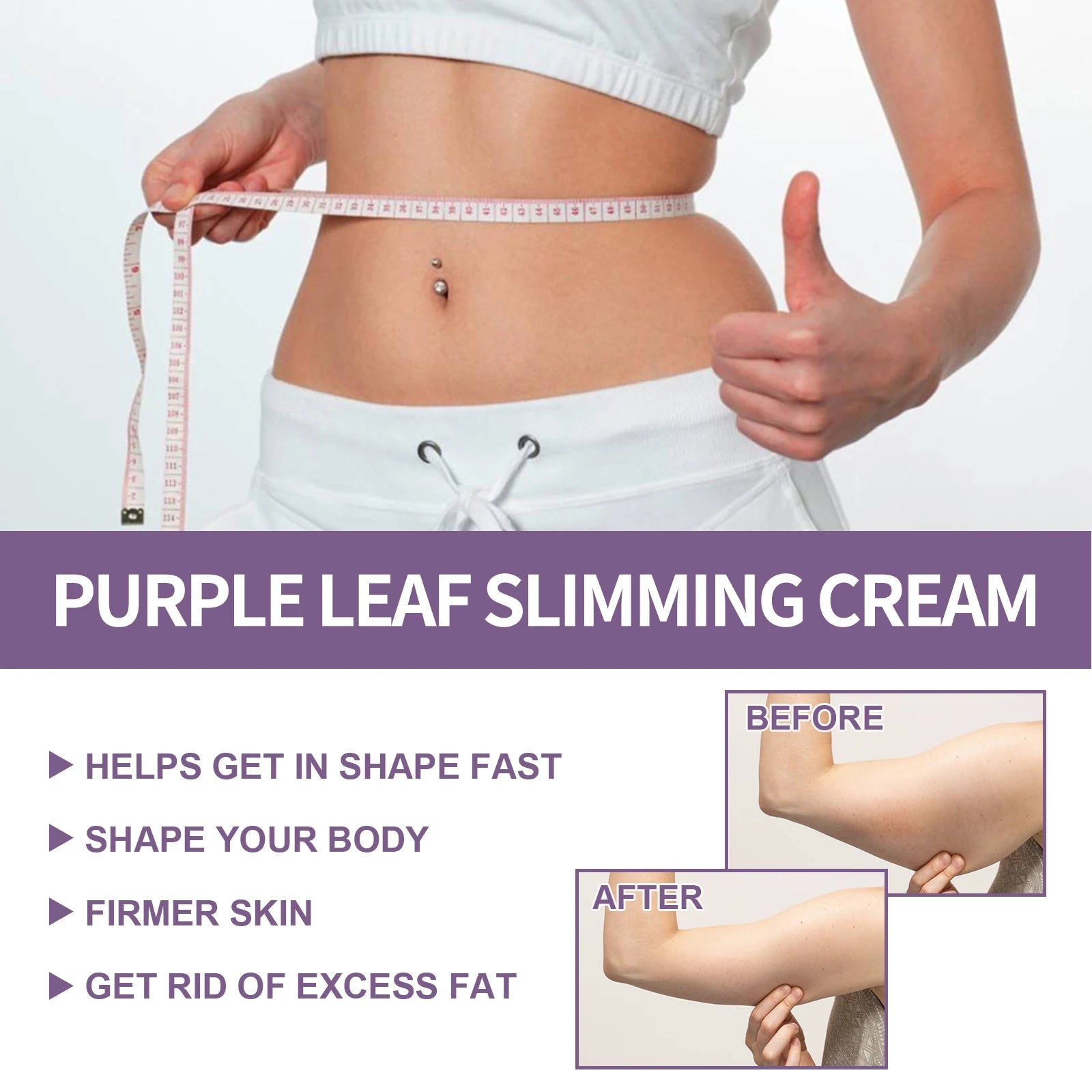 💜🔥 EELHOE Purple Leaves Weight Loss Cream – Slimming, Firming & Waist-Tightening Beauty Body Cream