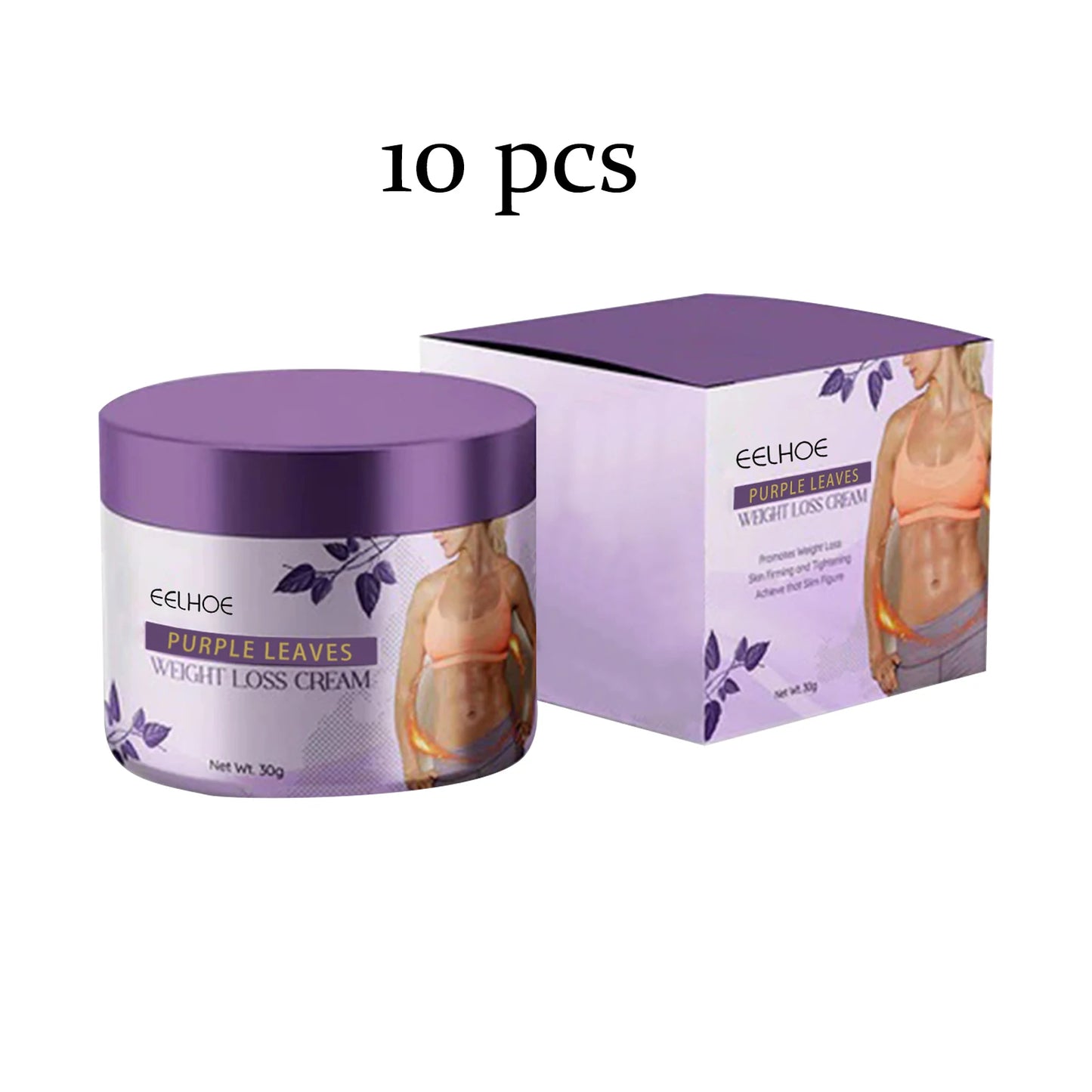 💜🔥 EELHOE Purple Leaves Weight Loss Cream – Slimming, Firming & Waist-Tightening Beauty Body Cream