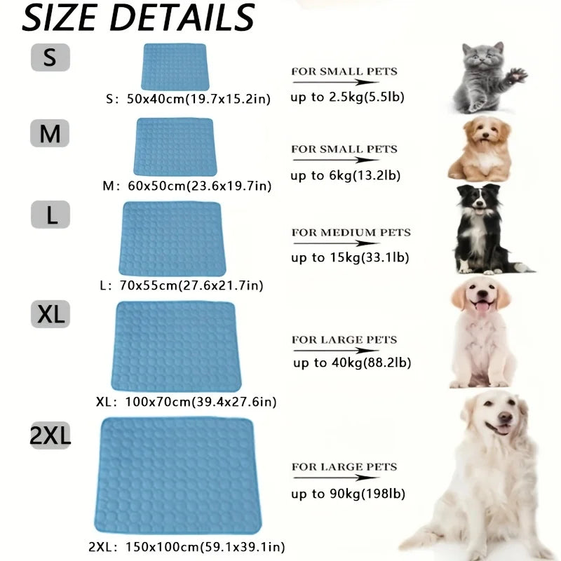 ❄️🐾 Dog Cooling Mat – Summer Pet Cold Bed Ice Pad