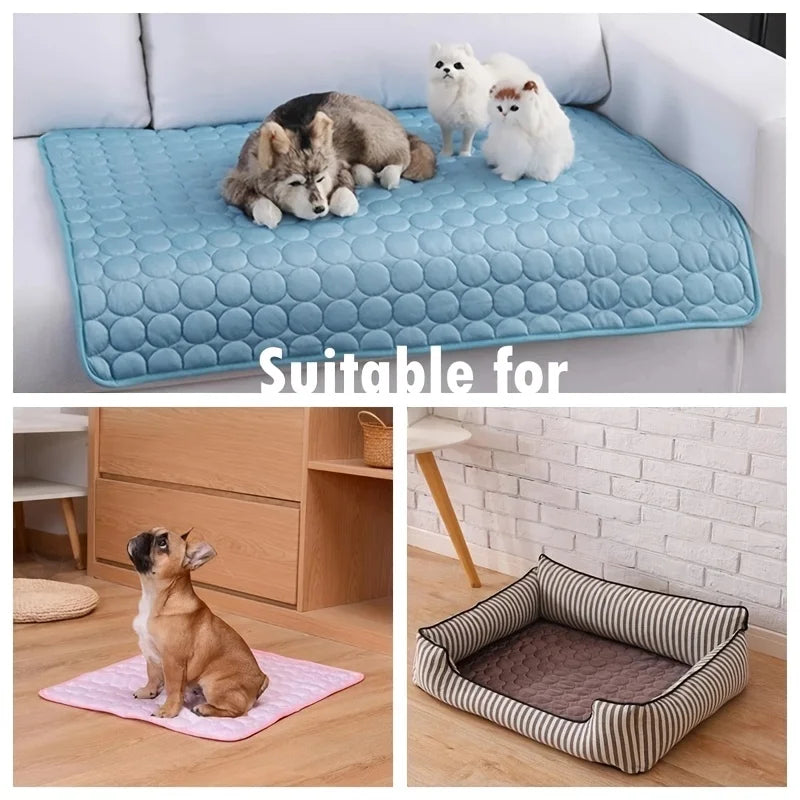 ❄️🐾 Dog Cooling Mat – Summer Pet Cold Bed Ice Pad