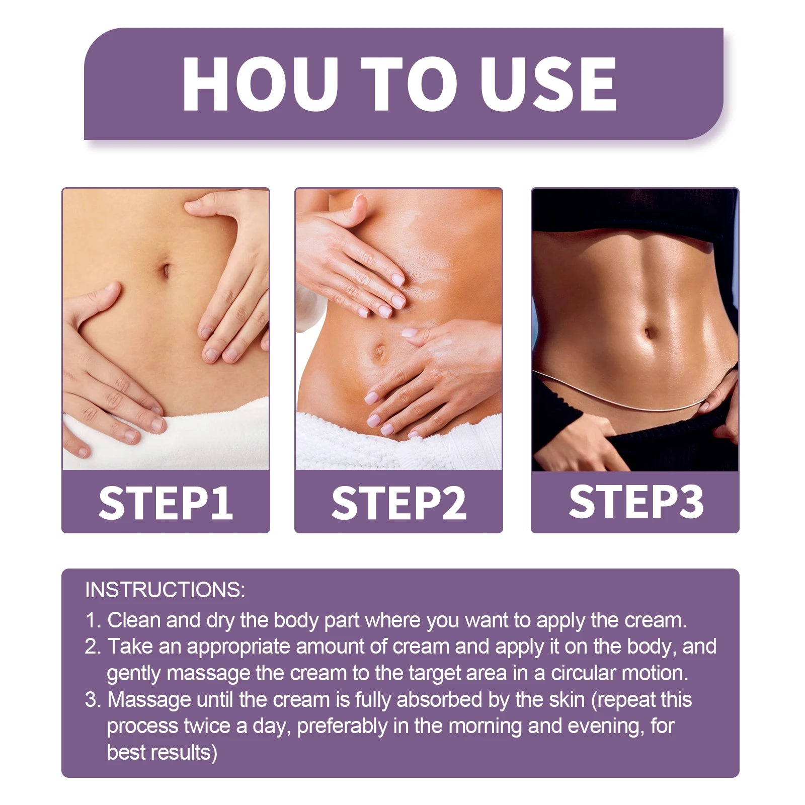 💜🔥 EELHOE Purple Leaves Weight Loss Cream – Slimming, Firming & Waist-Tightening Beauty Body Cream