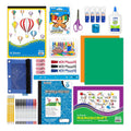 Primary School Supply Kit Box – 57 Count Back to School Essentials for Kindergarten to Grade 6 | Complete Student Classroom Supplies with Crayons, Markers, Notebook & Art Supplies