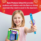 Primary School Supply Kit Box – 57 Count Back to School Essentials for Kindergarten to Grade 6 | Complete Student Classroom Supplies with Crayons, Markers, Notebook & Art Supplies