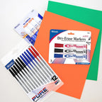 Primary School Supply Kit Box – 57 Count Back to School Essentials for Kindergarten to Grade 6 | Complete Student Classroom Supplies with Crayons, Markers, Notebook & Art Supplies