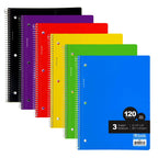 📒✏️ 3-Subject Spiral Notebook – Wide Ruled, 120 Sheets | Durable School & Office Notebook G8Central
