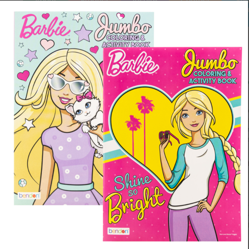 BARBIE Coloring Book 2 Title, for Learning Activity Drawing, 80 Pages