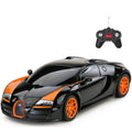Black and orange 1:24 RC Bugatti Veyron Grand Sport sports car
