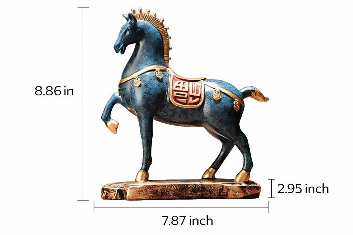 🐎✨ Horse of Success Feng Shui Ornament 💛 | Lucky Get-Rich Blessing Home Décor 🏡 | Living Room & TV Cabinet Display Housewarming Gift