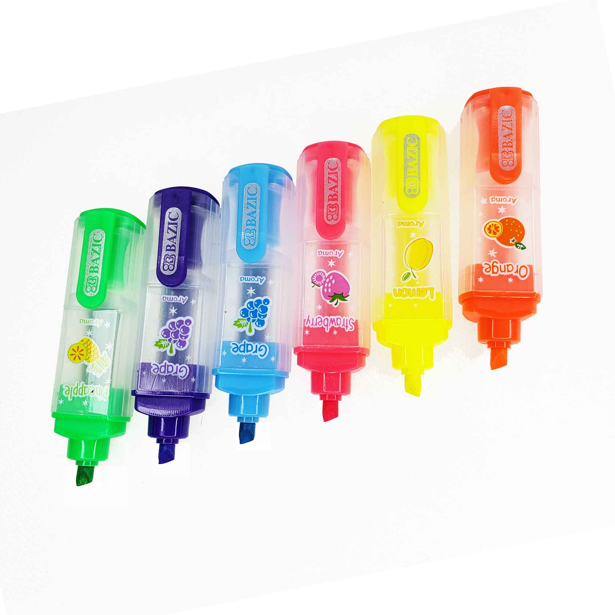 Highlighters Fruit Scented Mini Size Assorted Color | (6/Pack)