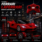 Red 1:24 RC Ferrari LaFerrari remote control sports car