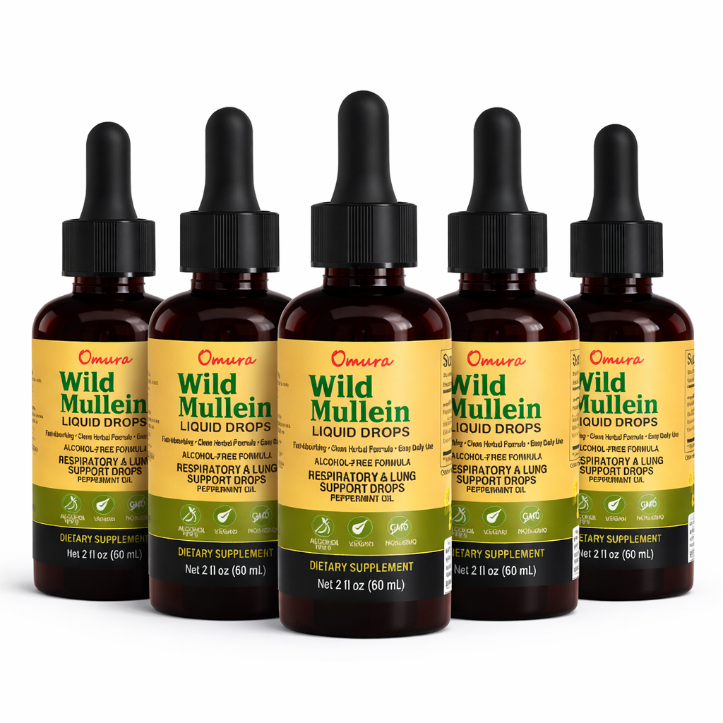 Mullein Liquid Drops 2oz 🌿 Alcohol-Free Herbal Extract for Respiratory Wellness & Daily Herbal Support G8Central