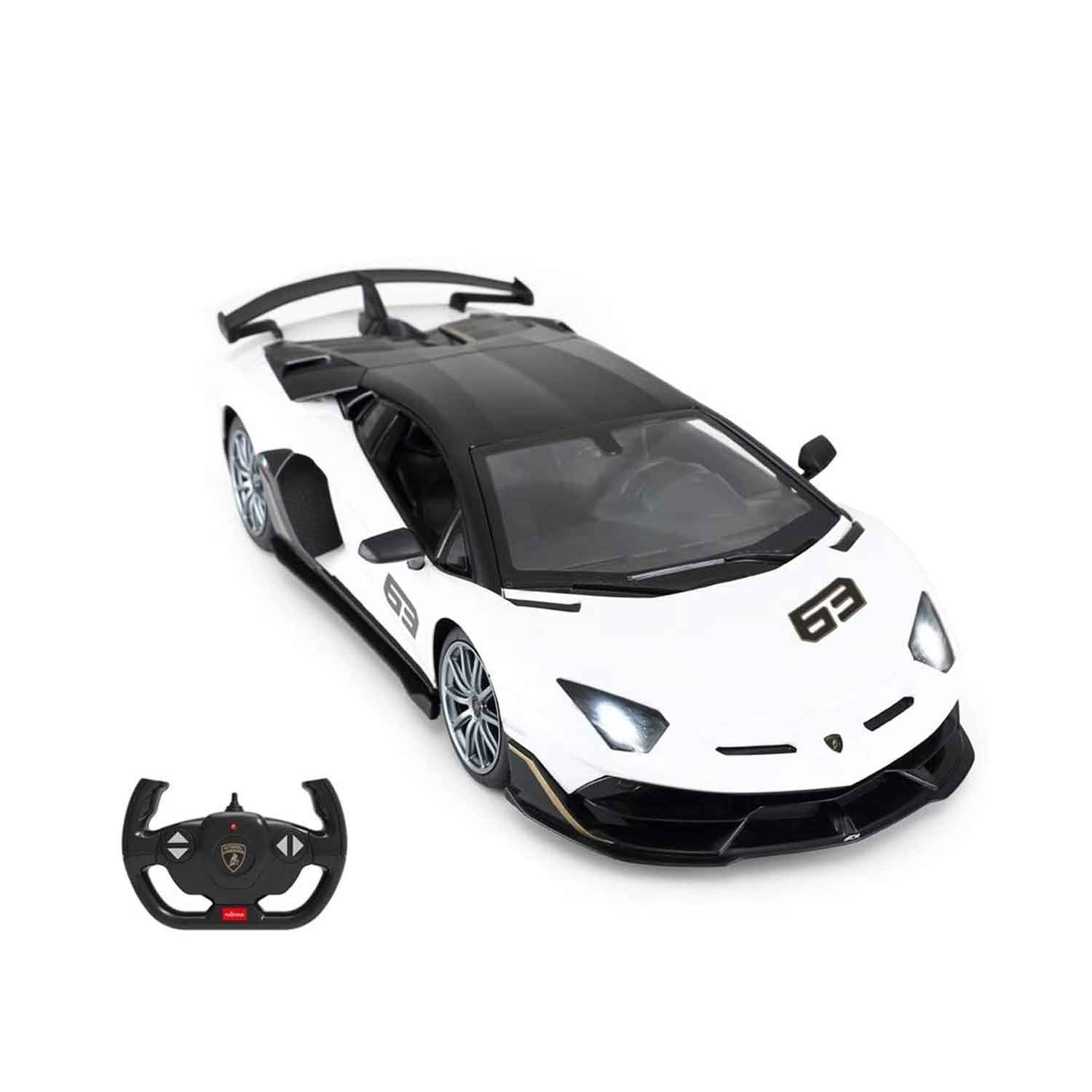 Toy Model Sport Car 1:14 Scale with Remote Control Lamborghini Aventador SVJ | White
