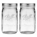 Wide Mouth Mason Jars 32 ounces with Airtight Lids & Bands | 2-Pack
