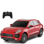 Luxury Porsche Macan Turbo remote control car with sporty red finish