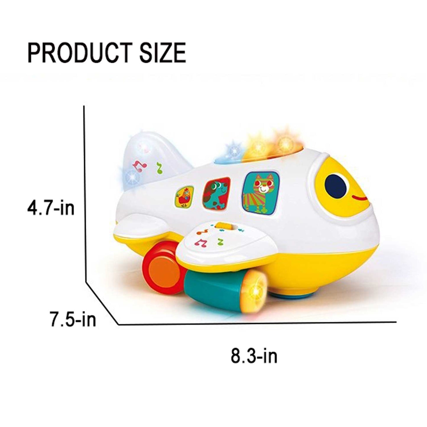 Learning Bump & Go Toys For Toddler With Light & Music | Airplane