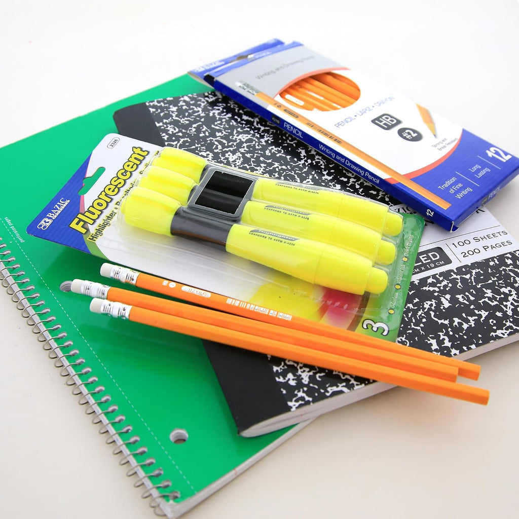 Elementary School Supply Kit Box – 86 Piece Back to School Supplies for Grades 3-6 | Pre-Packed Classroom Essentials with Pencils, Crayons, Binder & Notebook