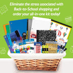 Elementary School Supply Kit Box – 86 Piece Back to School Supplies for Grades 3-6 | Pre-Packed Classroom Essentials with Pencils, Crayons, Binder & Notebook