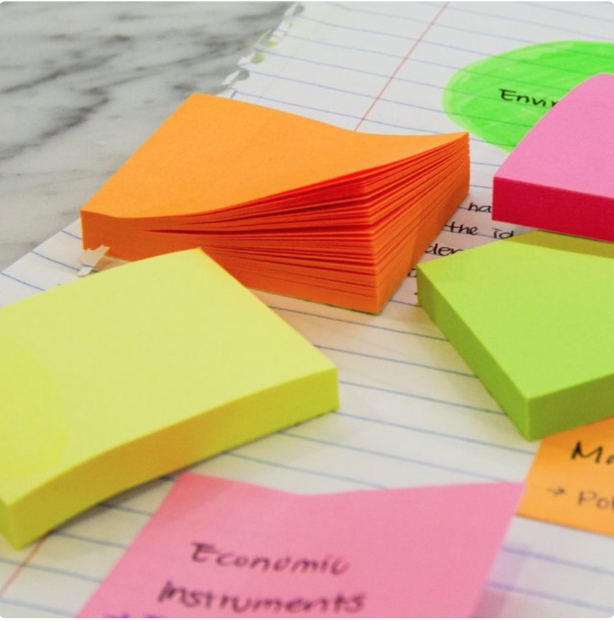 Sticky Notes 3x3 Neon Assorted Colors, (160 Sheets/Pack)