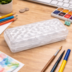 Plastic Pencil Case 8" Clear Storage Box – Translucent Organizer for School Supplies, Art Tools, Makeup & Craft Accessories G8Central.com