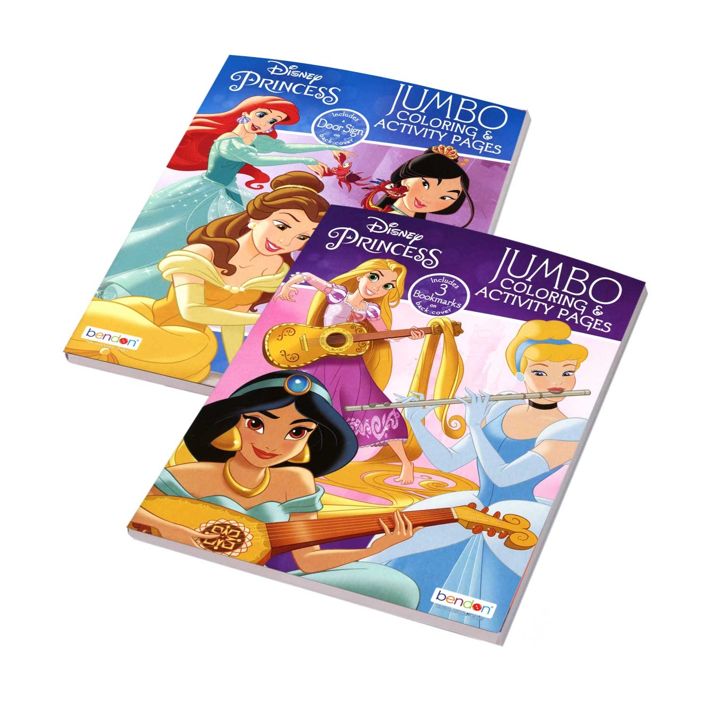 DISNEY PRINCESS Jumbo Coloring & Activities Books 80-pages 2-Assorted