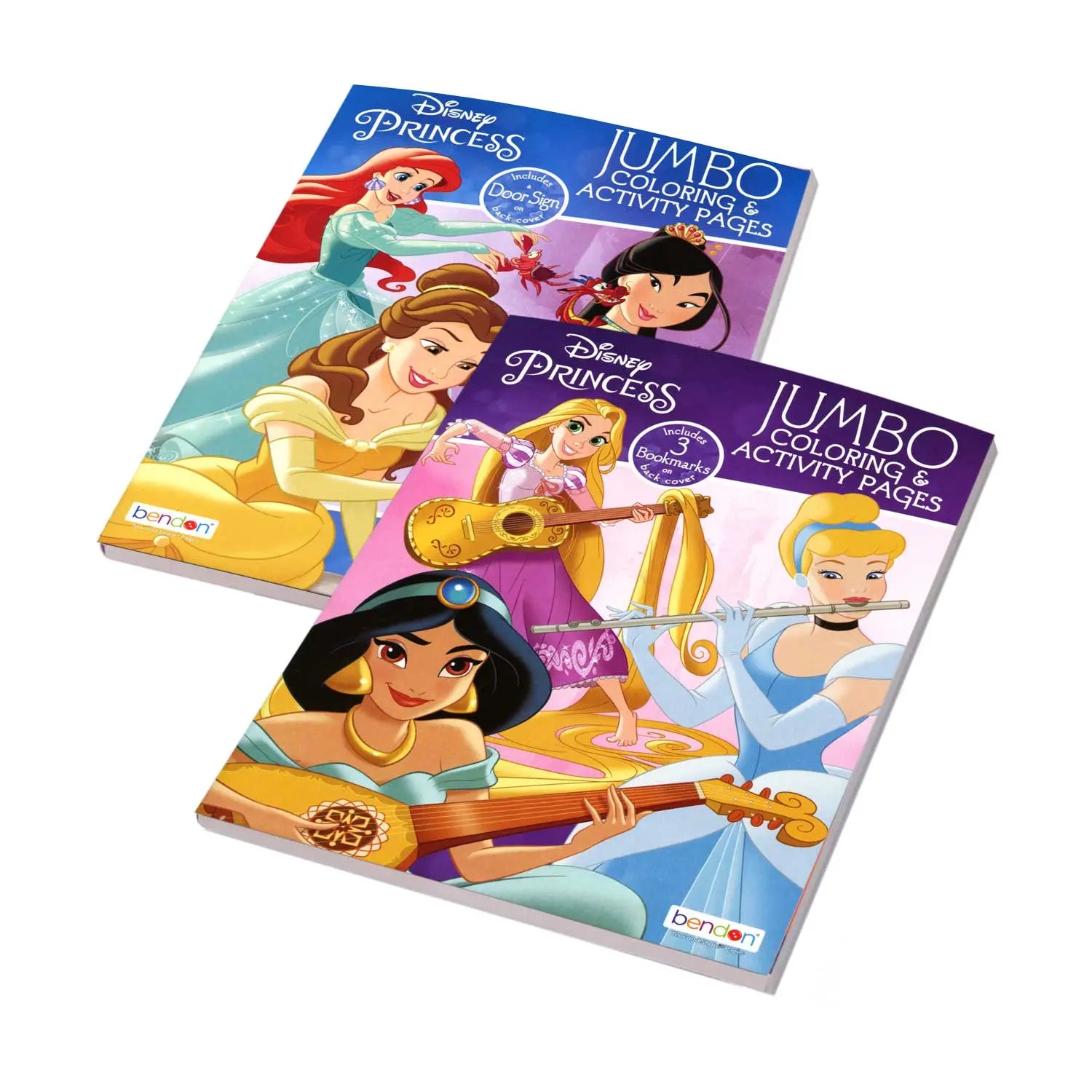 Jumbo PRINCESS Coloring & Activities Books 80-pages 2-Assorted G8Central