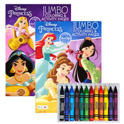 DISNEY PRINCESS Jumbo Coloring & Activities Books 80-pages 2-Assorted