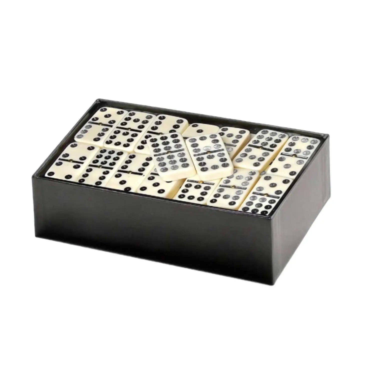 Double 9 Jumbo IVORY Dominoes with SPINNER – Classic Set in Case G8Central