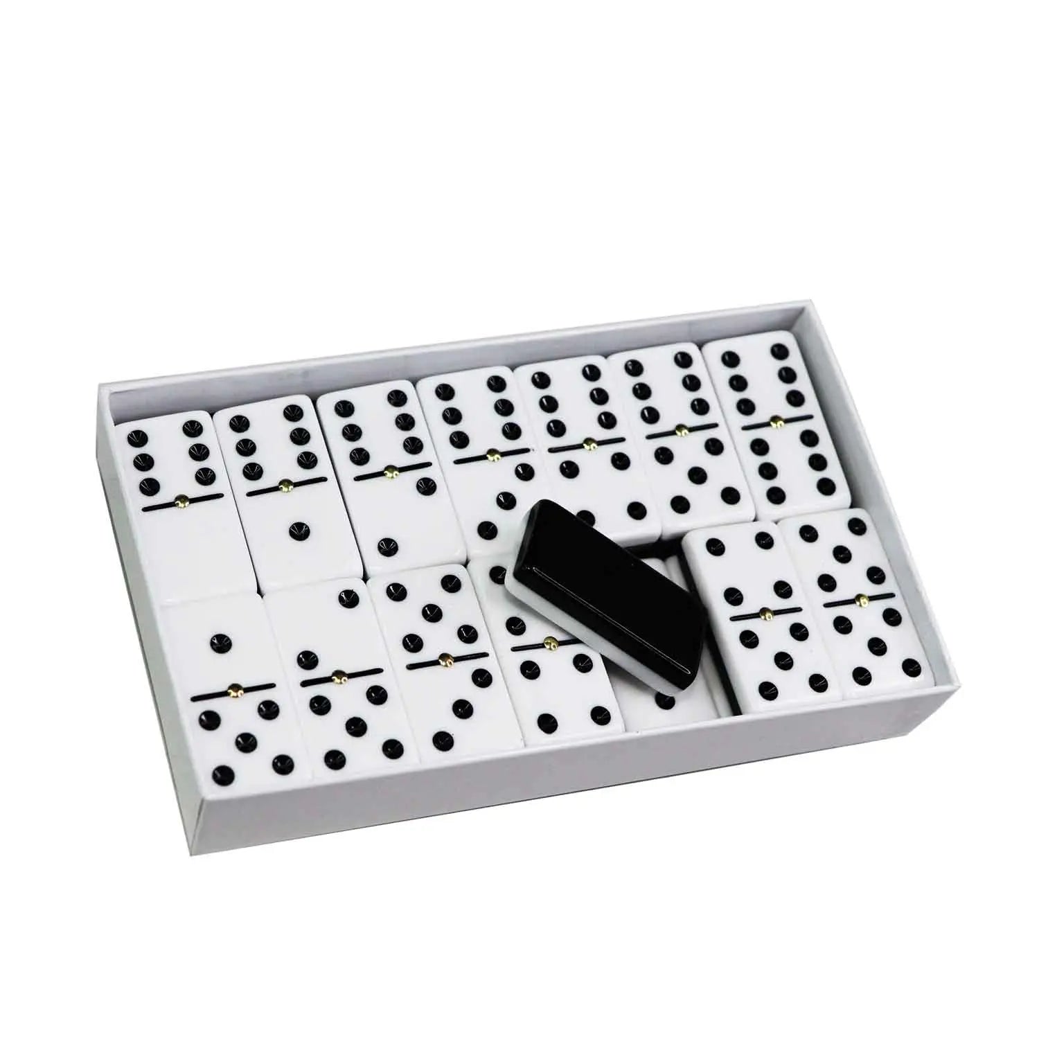 ACRYLIC Dominoes Set Premium Double Six with Spinners G8Central