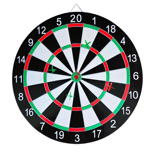 16.25" Dart Set with Double-Sided Board | Includes 6 Steel-Tip Darts 🏆 Fun & Competitive Play G8Central