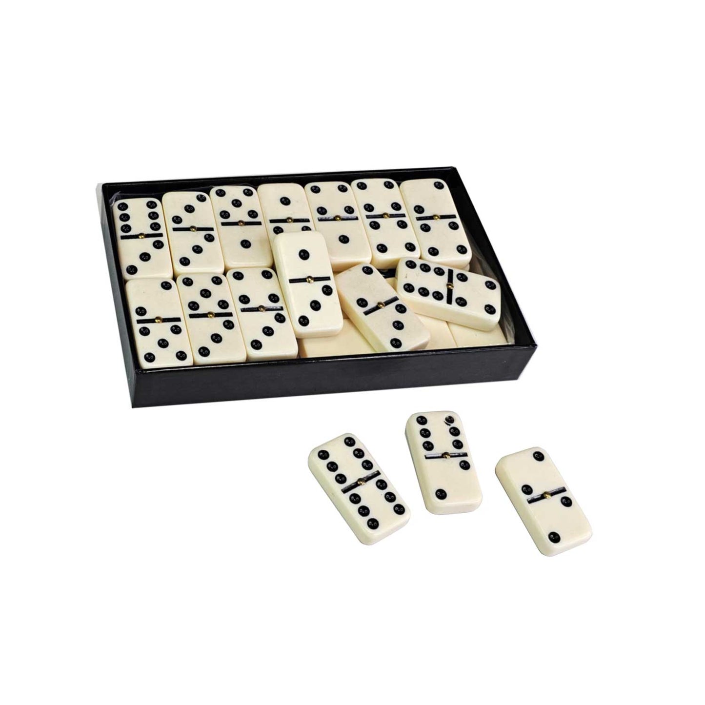 Double 6 JUMBO Dominoes With Spinners | IVORY