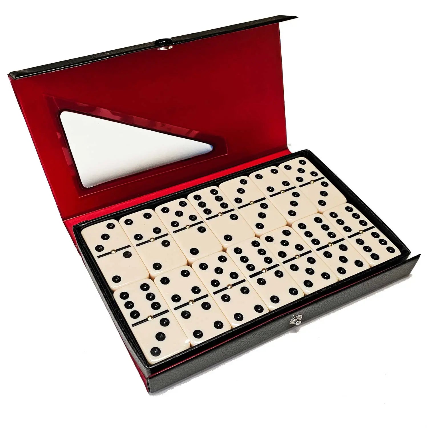 Double 6 Jumbo Dominoes Spinner Set with Vinyl Case | Ivory G8Central