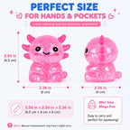 Glitter Axolotl Squishy Stress Ball – Cute Slow-Rising Sensory Fidget Toy