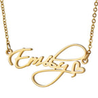 💖✨ Fashion Cursive Name Necklace with Heart 💕 | Exquisite Stainless Steel Letter Pendant Choker 💎 | Personalized Charm Jewelry Christmas Gift 🎄