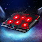 🔥❄️ COOLCOLD 17-Inch Gaming Laptop Cooler – 6 Fans 2600RPM LED Screen