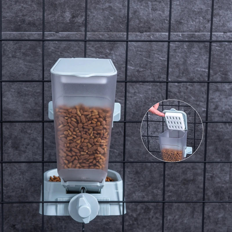 🐾🥣 Automatic Cage Hanging Pet Feeder & Water Dispenser