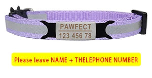 🐱✨ Reflective Adjustable Cat Collar – Personalized ID Free Engraving