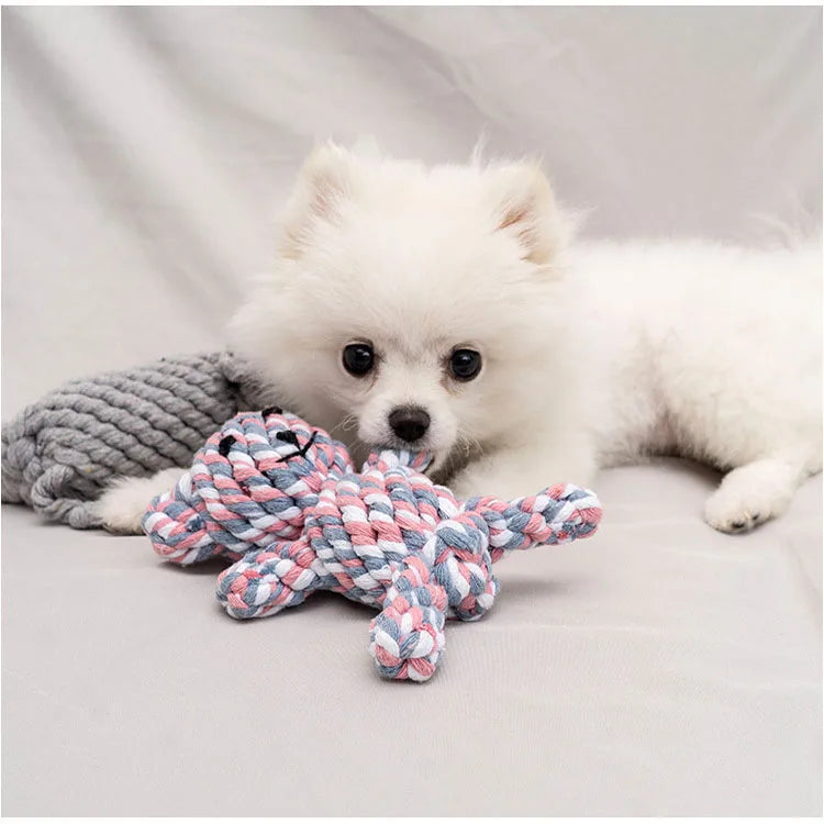 🪢🐶 Bite Resistant Dog Rope Knot Ball – Dental Chew Toy