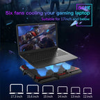🔥❄️ COOLCOLD 17-Inch Gaming Laptop Cooler – 6 Fans 2600RPM LED Screen