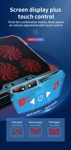 🔥❄️ COOLCOLD 17-Inch Gaming Laptop Cooler – 6 Fans 2600RPM LED Screen
