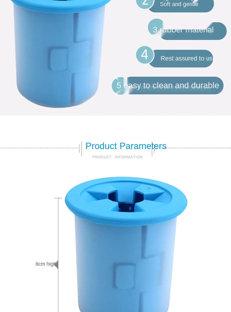 Dog Paw Cleaner Cup, Silicone Pet Feet Washer, Cat Paw Cleaning Tool, Portable