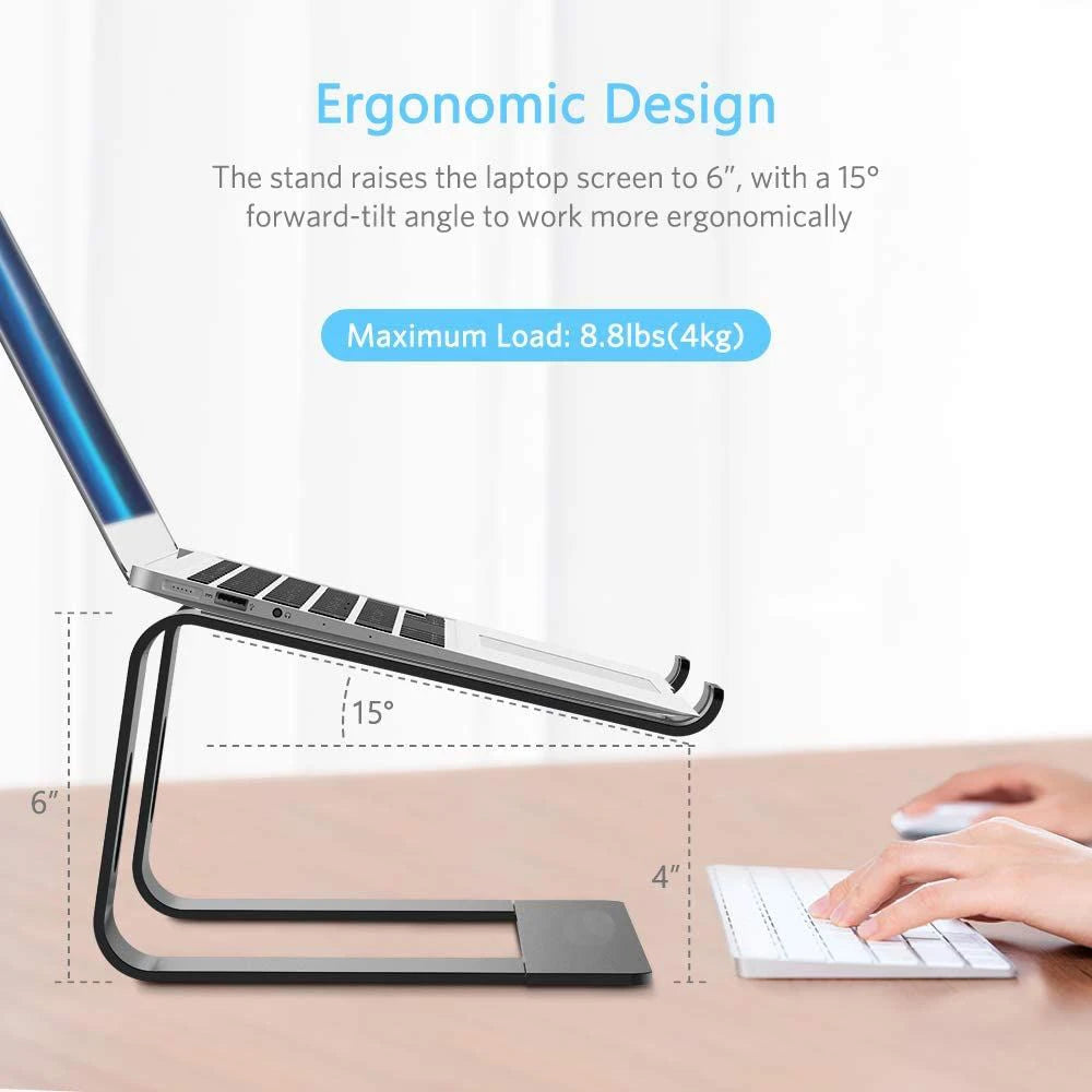 💻📐 Jomaa Ergonomic Aluminum Laptop Stand – Detachable Riser