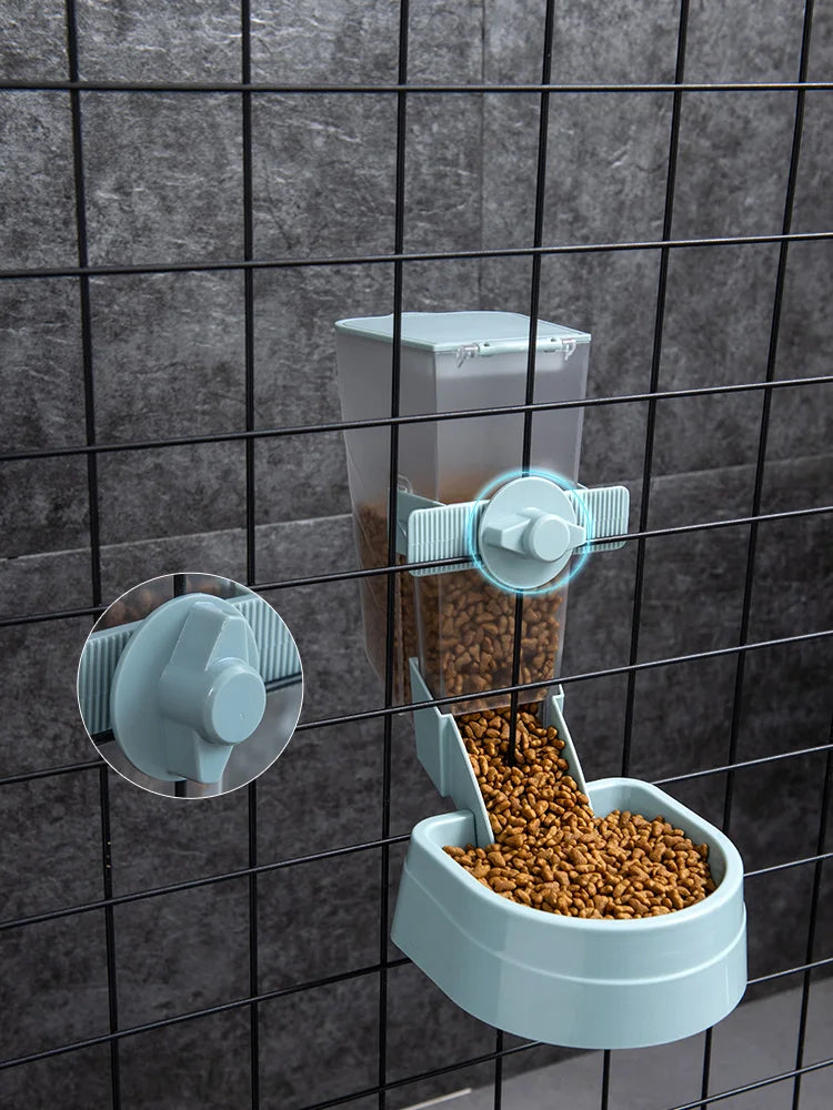 🐾🥣 Automatic Cage Hanging Pet Feeder & Water Dispenser