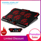 🔥❄️ COOLCOLD 17-Inch Gaming Laptop Cooler – 6 Fans 2600RPM LED Screen