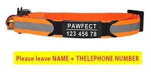 🐱✨ Reflective Adjustable Cat Collar – Personalized ID Free Engraving