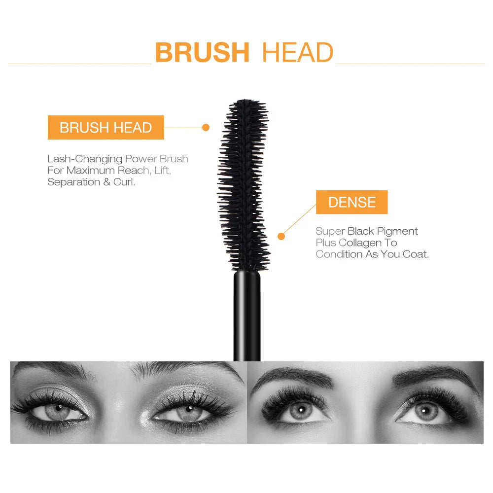 👁️✨ O.TWO.O 3D Lengthening Mascara – Black Long Lash Formula 💛 | Long-Wearing Gold Tube Mascara with Precision Brush