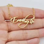 💖✨ Fashion Cursive Name Necklace with Heart 💕 | Exquisite Stainless Steel Letter Pendant Choker 💎 | Personalized Charm Jewelry Christmas Gift 🎄