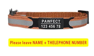 🐱✨ Reflective Adjustable Cat Collar – Personalized ID Free Engraving